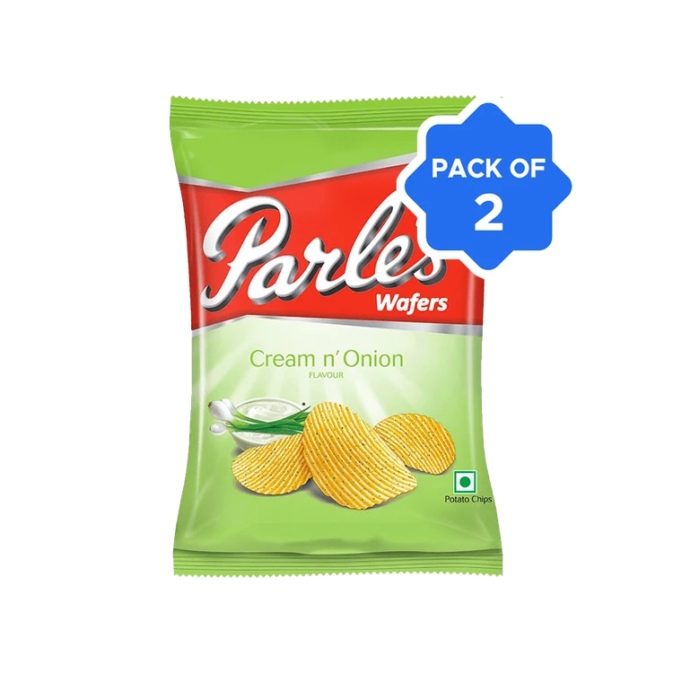 Parle Cream & Onion Potato Chips (Celebration Pack) - Pack of 2