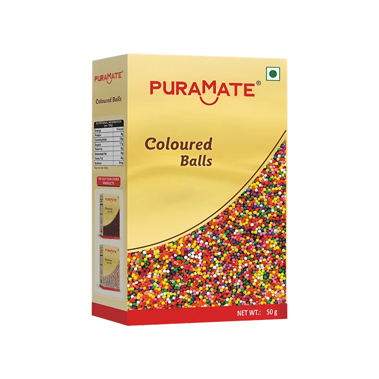 Puramate Coloured Balls Sprinkles