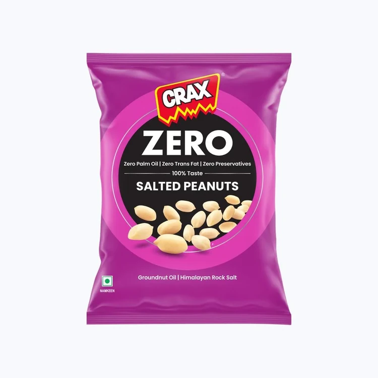 Crax Zero Classic Salted Peanuts, (Himalayan Rock Salt)