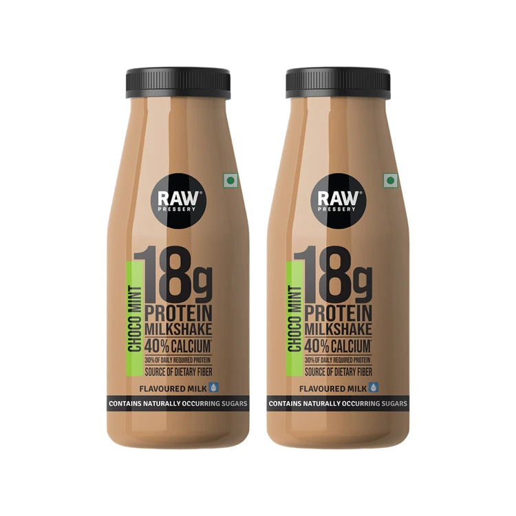 Raw Pressery Choco Mint Protein Milkshake - Pack of 2