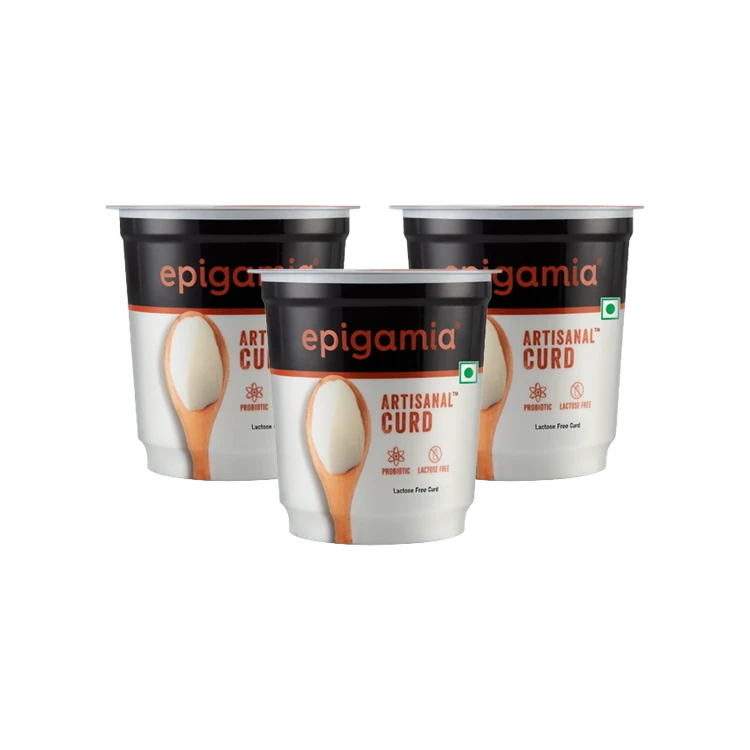 epigamia Lactose Free Cup Curd - Pack of 3