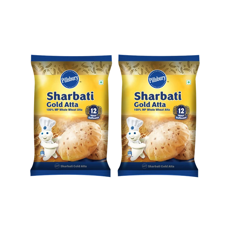 Pillsbury Gold Sharbati Atta - Pack of 2 (Sharbati Hittu)