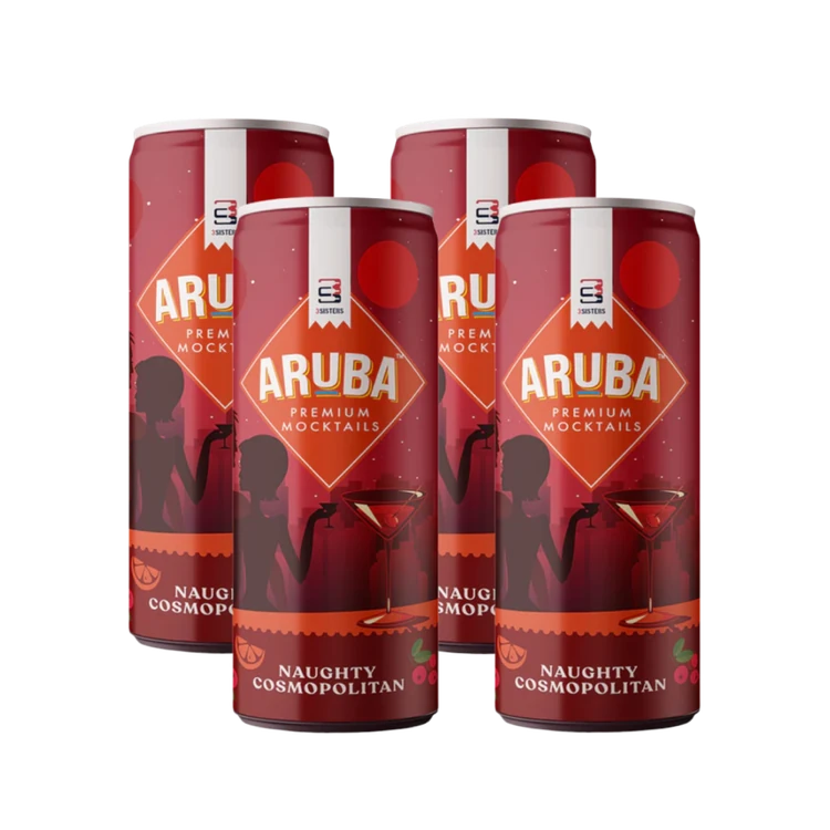 Aruba Premium Mocktail (Naughty Cosmopolitan) - Pack of 4 Cans