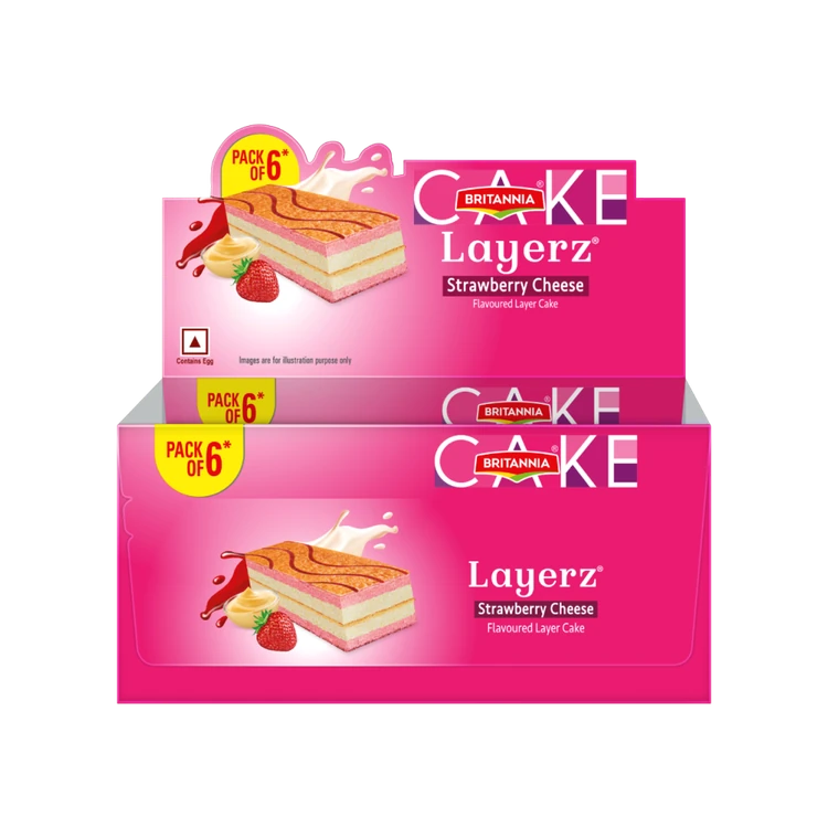 Britannia Layerz Strawberry Cheese Layered Cake