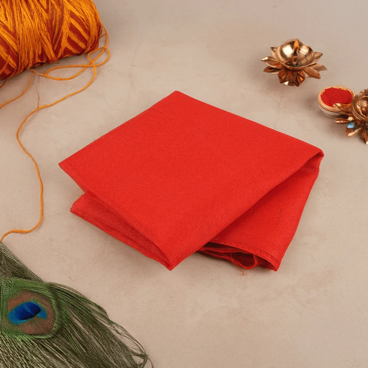 Red Pooja Cloth by Shubhika
