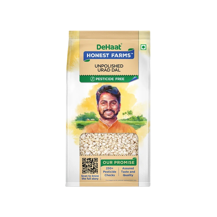 Dehaat Honest Farms Pesticide-Free Urad Dal (Dhuli) Unpolished