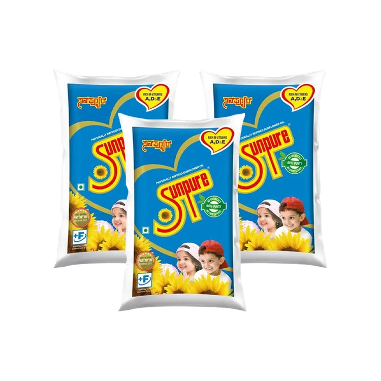 Sunpure Refined Sunflower Oil - Pack of 3 (Suryakanthi Enne)