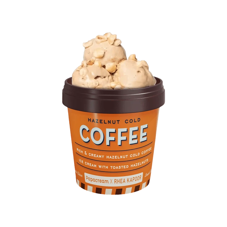 Papacream X Rhea Kapoor - Hazelnut Cold Coffee Ice Cream Cup
