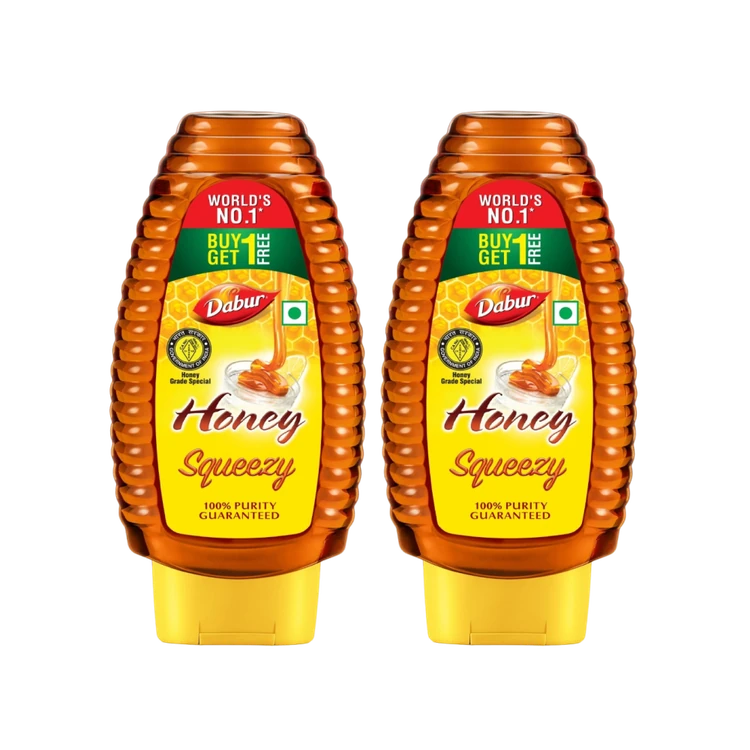 Dabur Honey Squeezy, 100% Pure World's No.1 Honey Brand - Buy 1 Get 1 Free