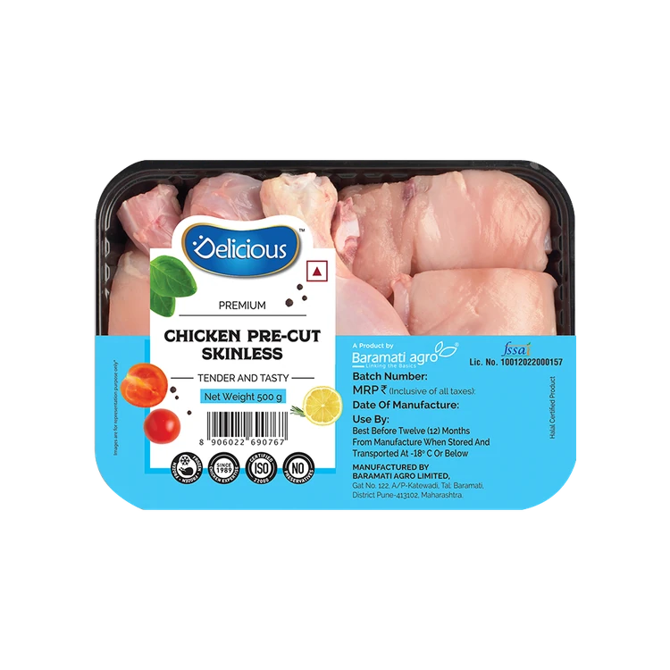 Elicious Skinless Frozen Chicken Curry Cut