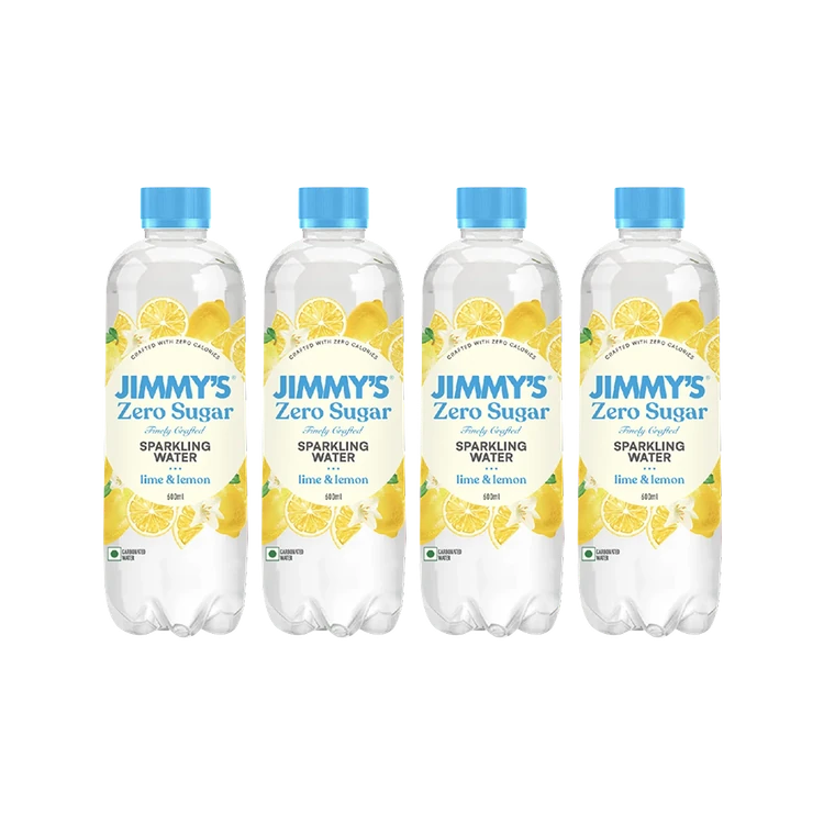 Jimmy's Zero Sugar Sparkling Water (Lime & Lemon) - Pack of 4