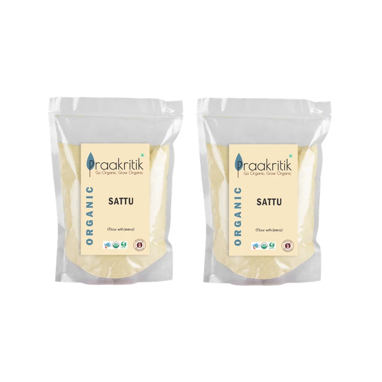 Praakritik Organic Sattu Flour with Jeera - Pack of 2
