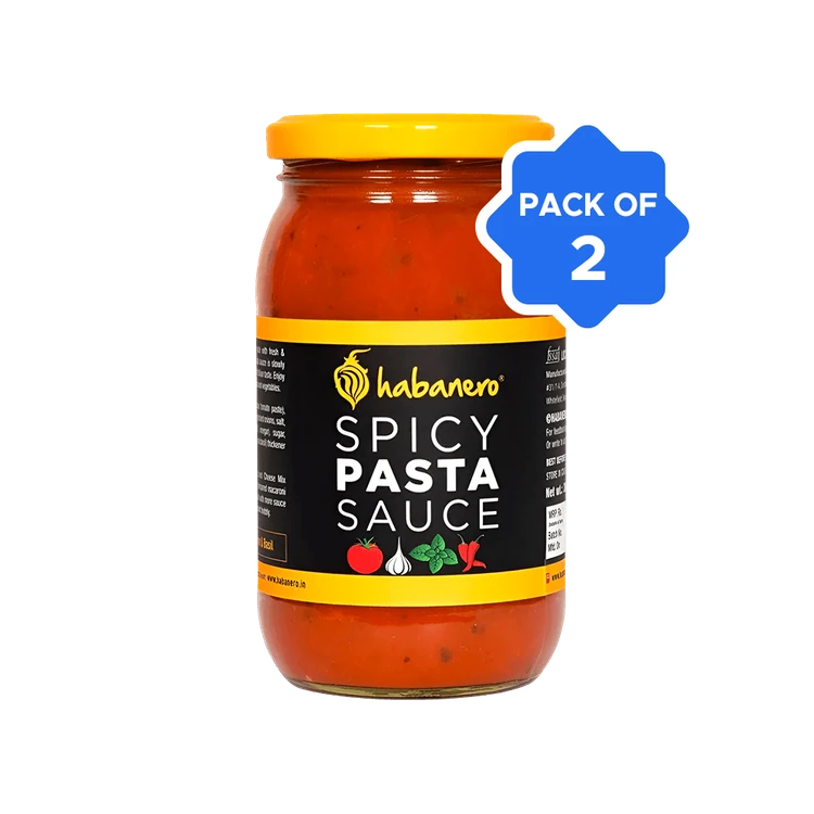Habanero Herb Infused Arrabiata Style Spicy Pizza Pasta Sauce - Pack of 2