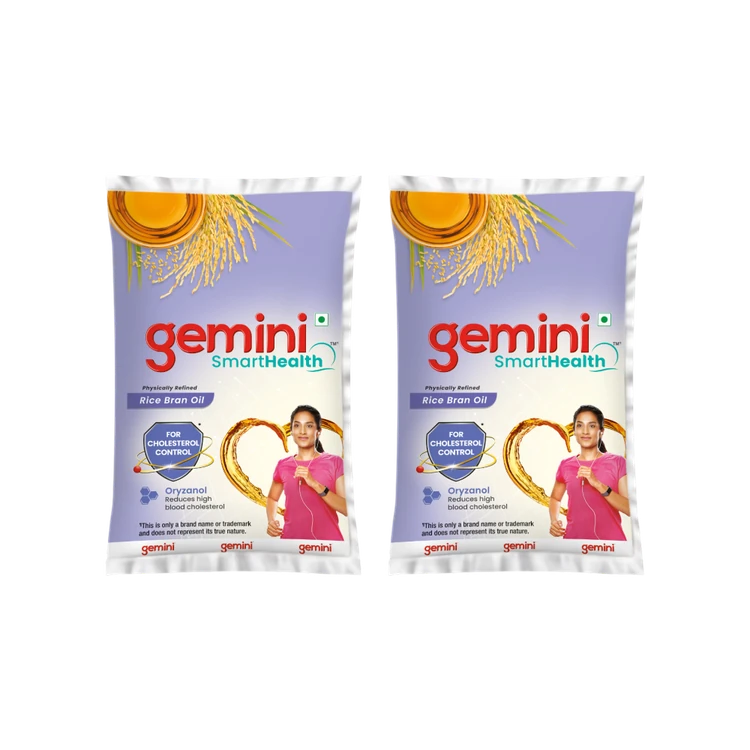 Gemini Rice Bran Oil - Pack of 2 (Akki Enne)