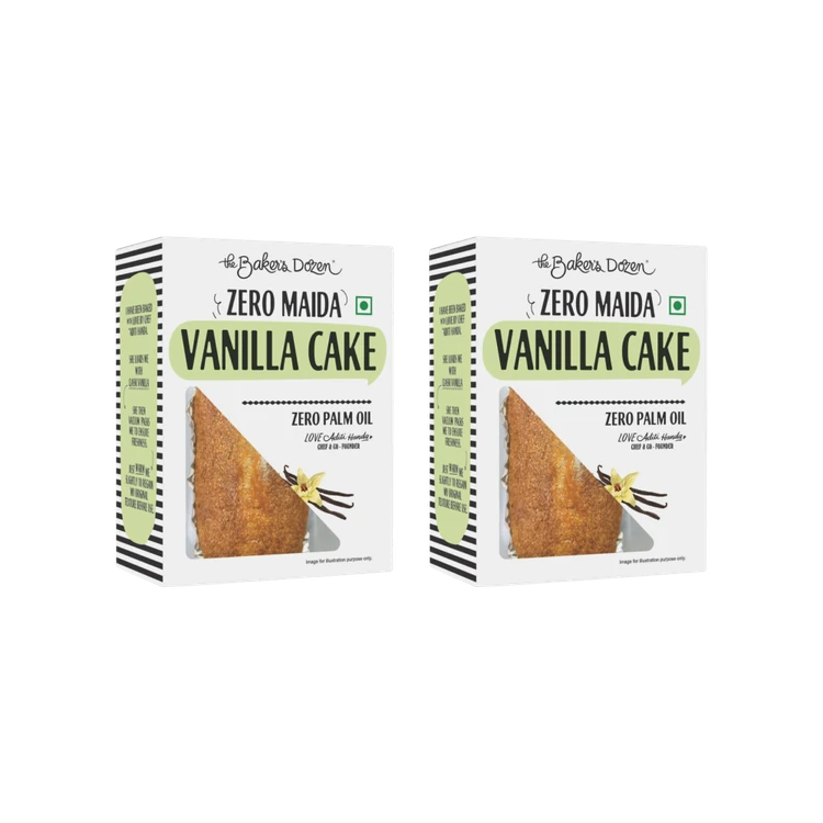 The Baker's Dozen Zero Maida Vanilla Pound Cake, Whole Wheat - Pack of 2