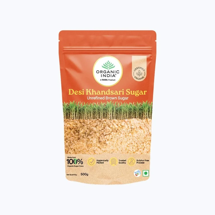 Organic India Desi Khandsari Unrefined Organic Brown Sugar