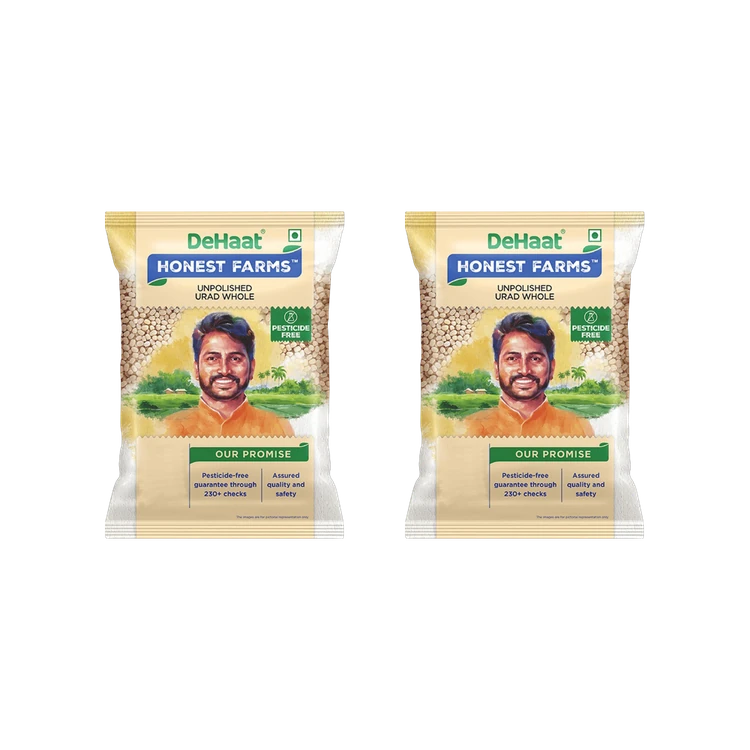 Dehaat Honest Farms Pesticide-Free Urad (Sabut) Unpolished - Pack of 2