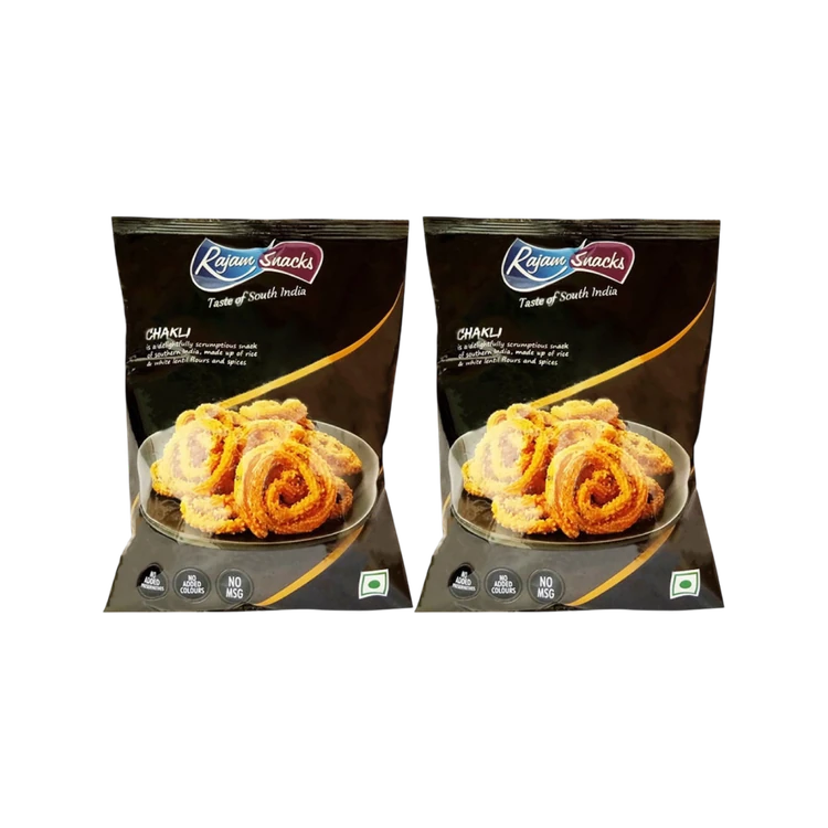 Rajam Snacks Namkeen Chakli - Pack of 2