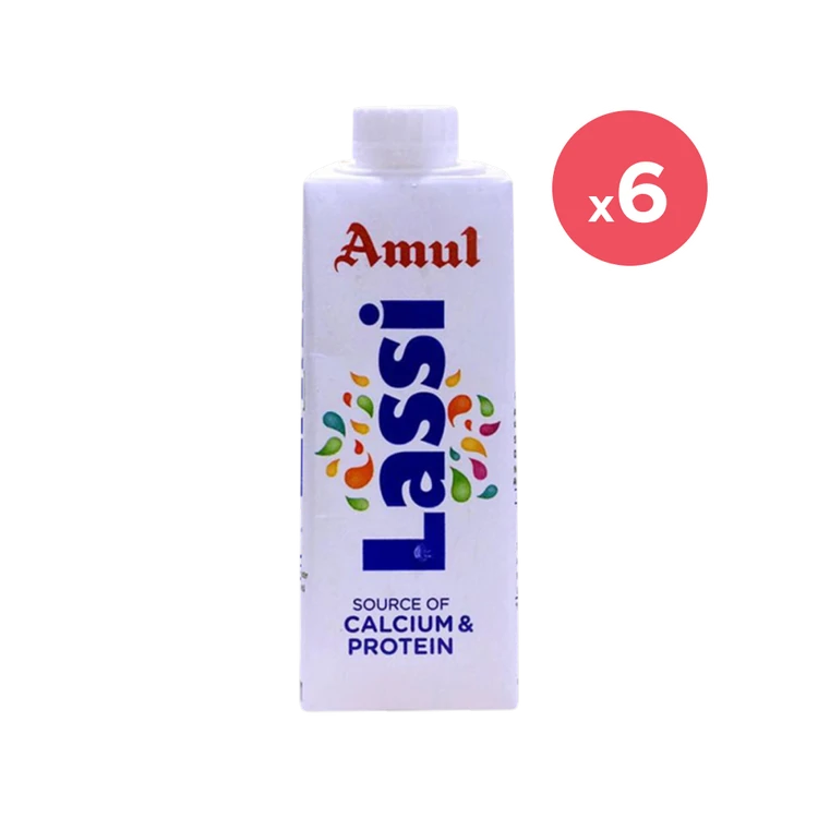 Amul Sweet Lassi Tetra Pack (250 ml) - Pack of 6