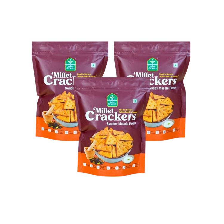 Farm Growers Swades Masala Millet Crackers