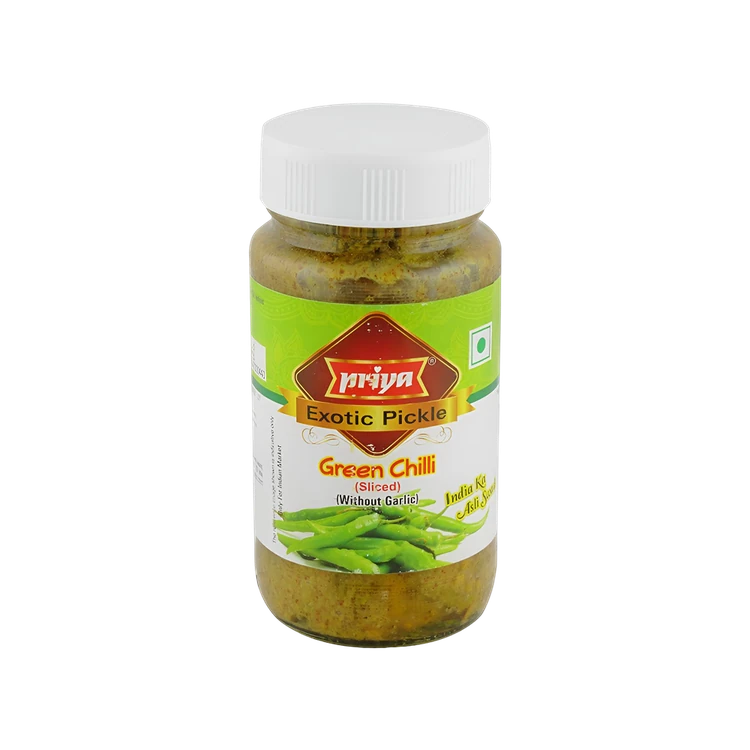 Priya Sliced Green Chilli Pickle (Without Garlic)