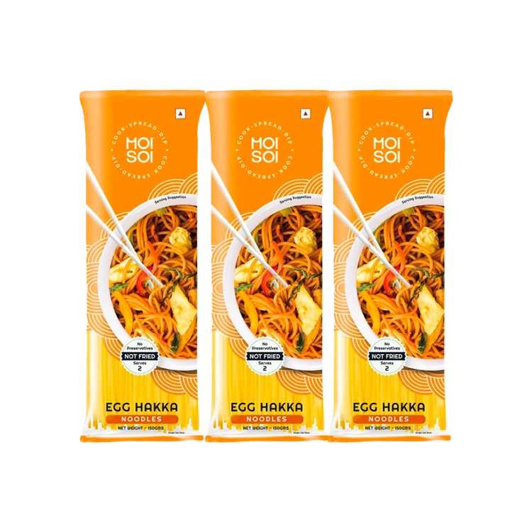 Moi Soi Egg Hakka Noodles - Pack of 3