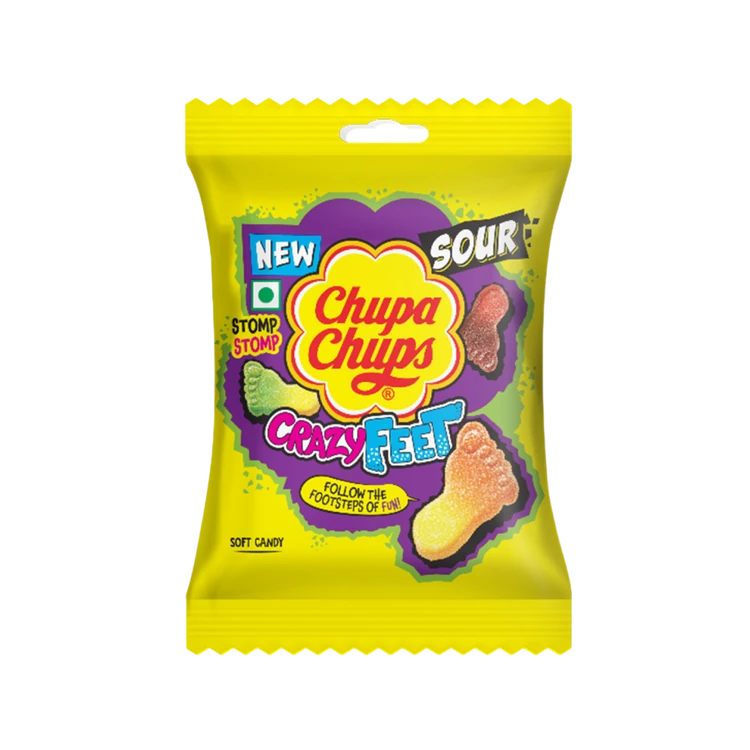 Chupa Chups Sour Crazy Feet Assorted Soft Candy