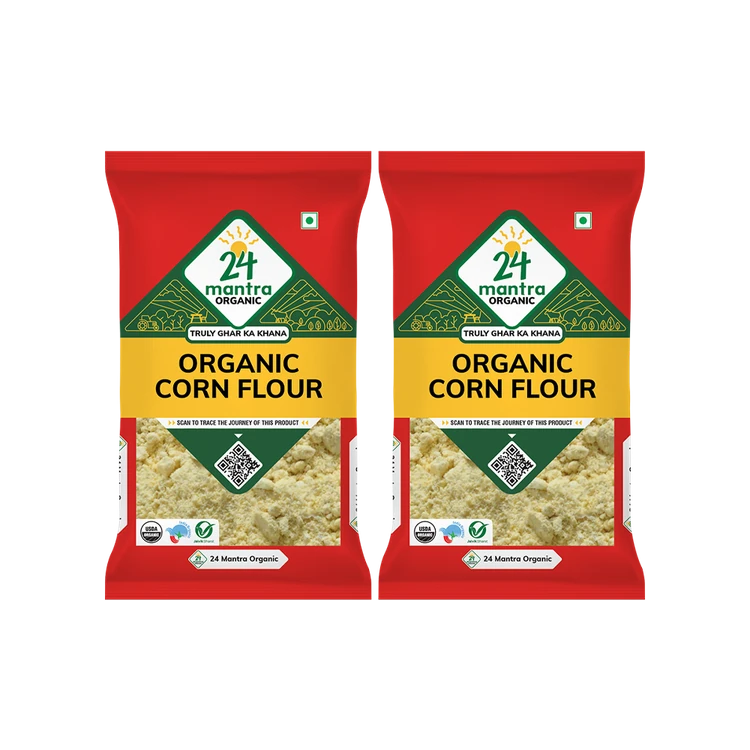 24 Mantra Organic Whole Corn Flour - Pack of 2