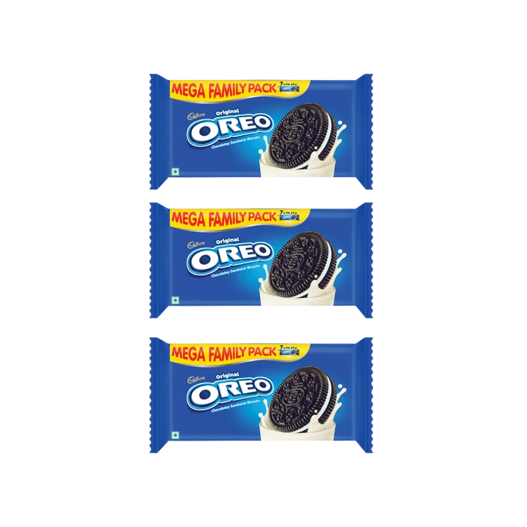 Cadbury Oreo Vanilla flavour Crème Sandwich Biscuit Mega Family Pack