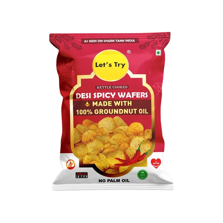 Let's Try Desi Spicy Wafers - Pack of 2