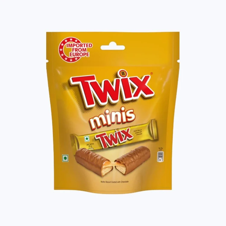 Twix Minis Cookie Caramel Wafer Filled Bar Chocolate Pack