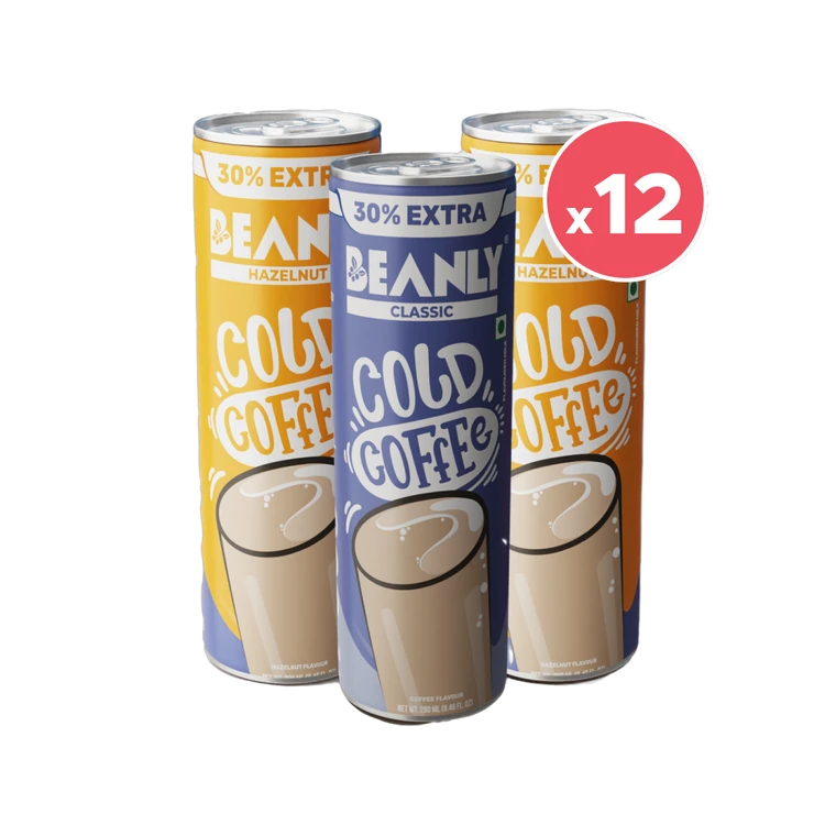 Beanly Arabica Classic Strong & Smooth Cold Coffee - Pack of 12