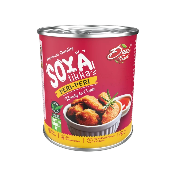 Desi Treat Soya Tikka Peri Peri (Ready to Cook)