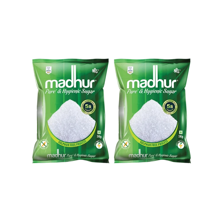 Madhur Pure & Hygienic Sulphurless Sugar (M30) - Pack of 2 (Sulphur Rahitha Sakkare)