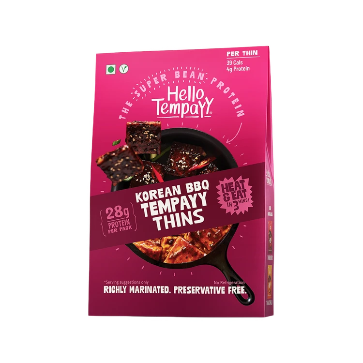 Hello Tempayy 28g Protein Korean BBQ Tempeh Thins