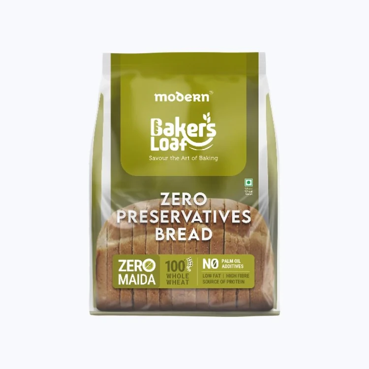 Baker's Loaf Zero Preservatives Whole Wheat Bread