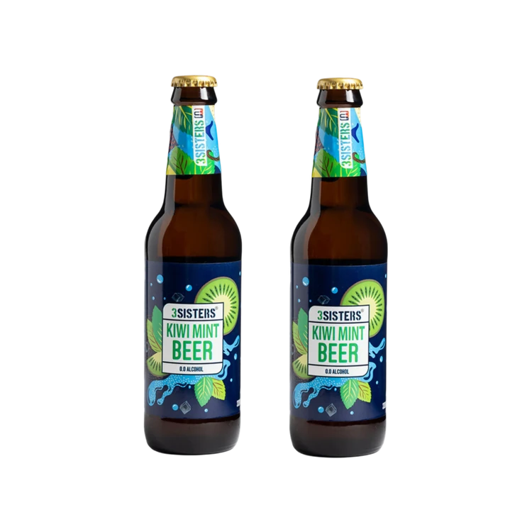 3 Sisters Non-Alcoholic Beer - Kiwi Mint Flavor