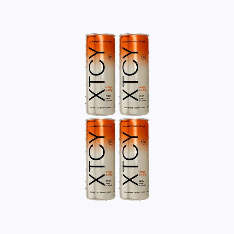 XTCY Orange Zero Sugar Energy Drink - Pack of 4