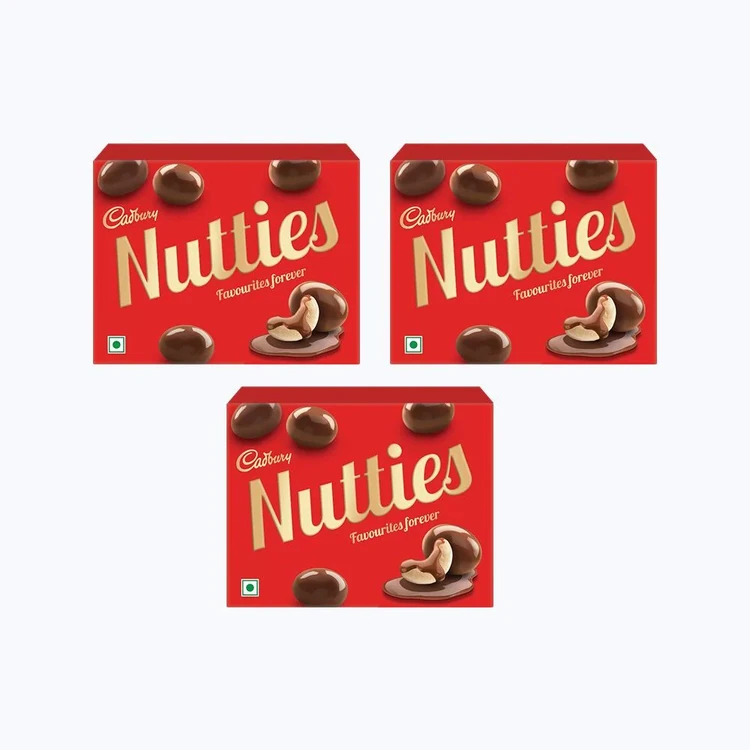 Cadbury Nutties Shaped Chocolates - Pack of 3