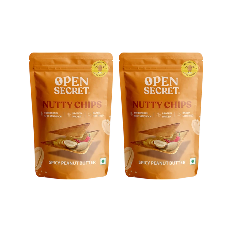 Open Secret Spicy Peanut Butter Baked Chips - Pack of 2