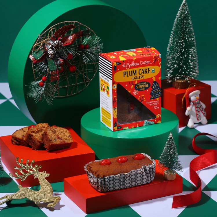 The Baker's Dozen Plum Cake (Eggless)