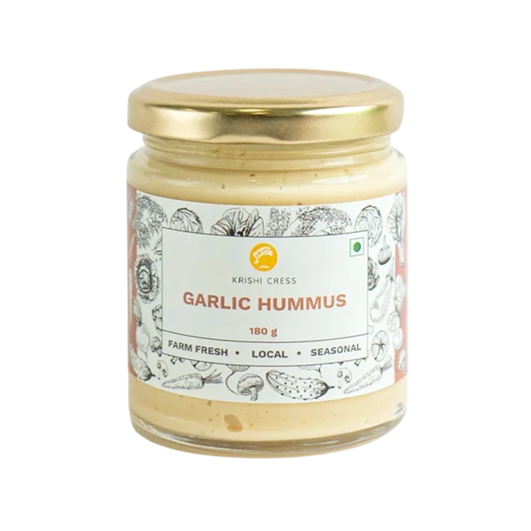 Krishi Cress Fresh Garlic Hummus Dip (Hummus Chutney)