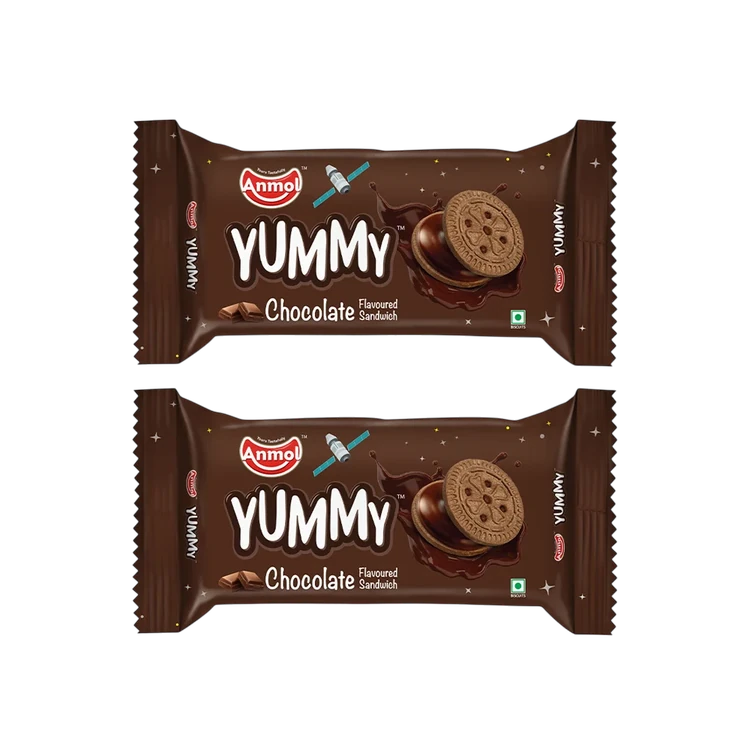 Anmol Yummy Chocolate Sandwich Cream Biscuits - Pack of 2