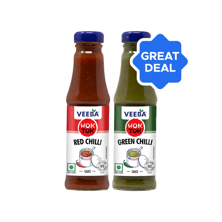 Veeba Wok Tok Red Chilli Sauce + Veeba Wok Tok Chilli Sauce Combo