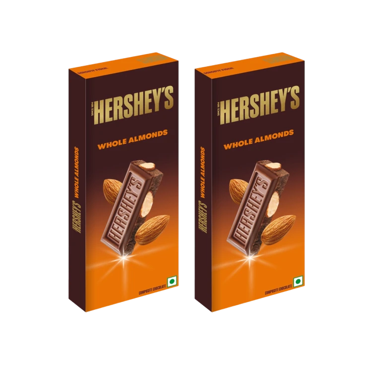 Hershey's Whole Almonds Milk Chocolate Bar - Pack of 2