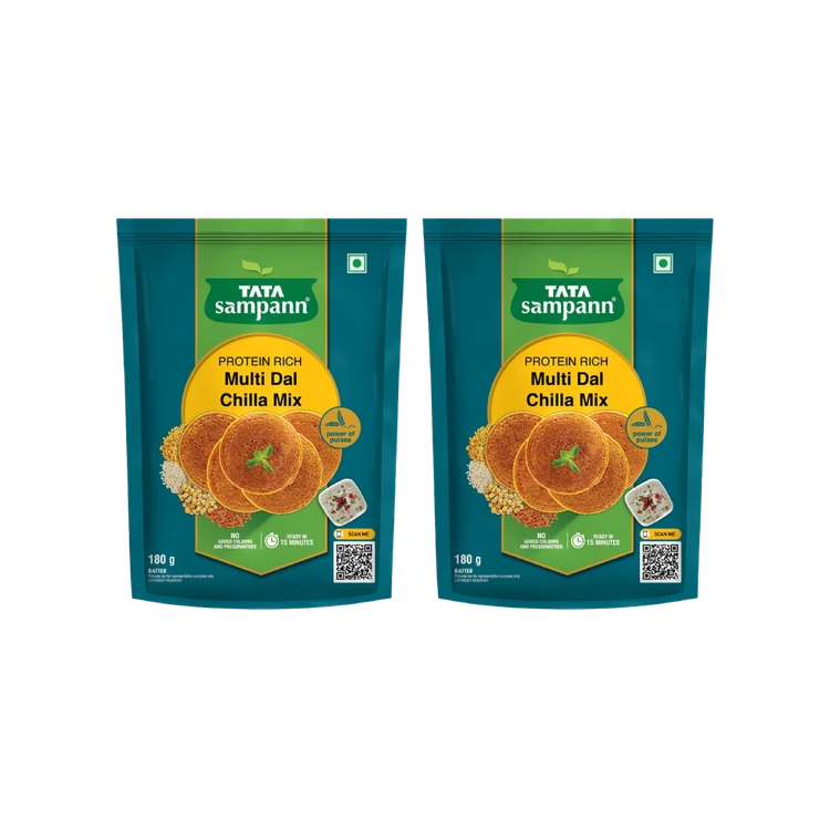 Tata Sampann Protein Rich Multi Dal Chilla Instant Mix - Pack of 2