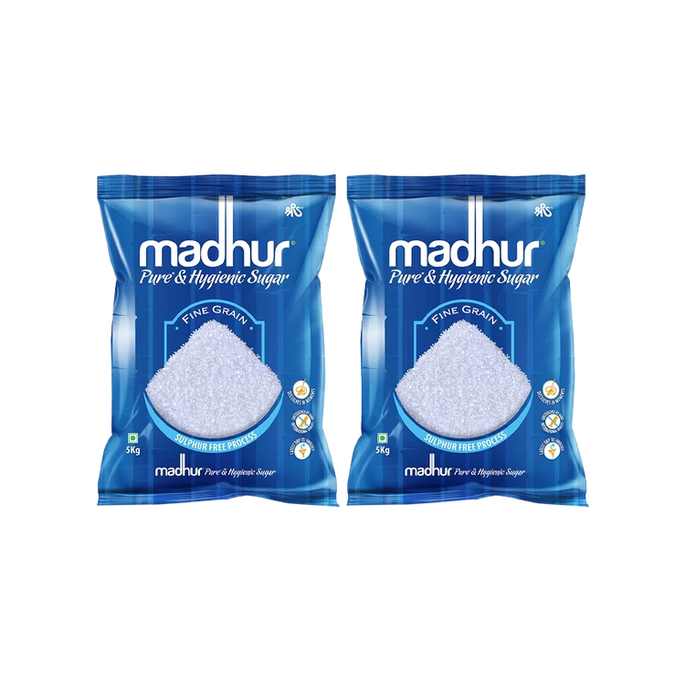 Madhur Pure & Hygienic S30 Sulphurless Sugar - Pack of 2 (Sulphur Rahitha Sakkare)