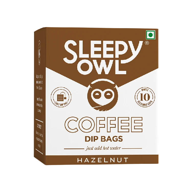 Sleepy Owl Hazelnut Hot Brew Coffee Bags