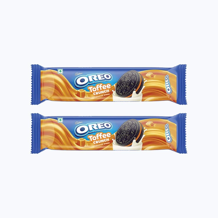 Cadbury Oreo Toffee Crunch Sandwich Cream Biscuits - Pack of 2