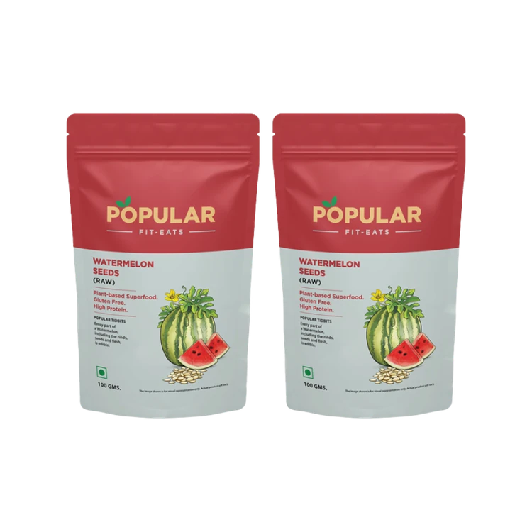 Popular Fit Eats Raw Watermelon Seeds - Pack of 2 (Kallangadi / Magaj Beeja)